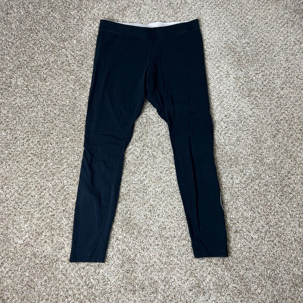 Nike Sportswear Womens Leggings Black Futura Logo Graphic Cotton Stretch Large
